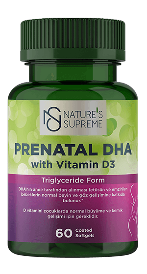 NATURE'S SUPREME PRENATAL DHA OMEGA3 VE VİTAMİN D3 60 SOFTGEL